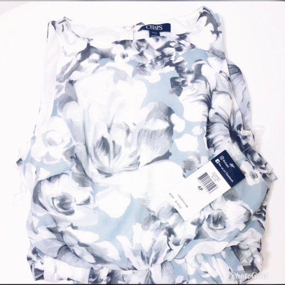 SOLD Petite Chaps Floral Maxi Dress Sleeveless - Picture 7 of 8